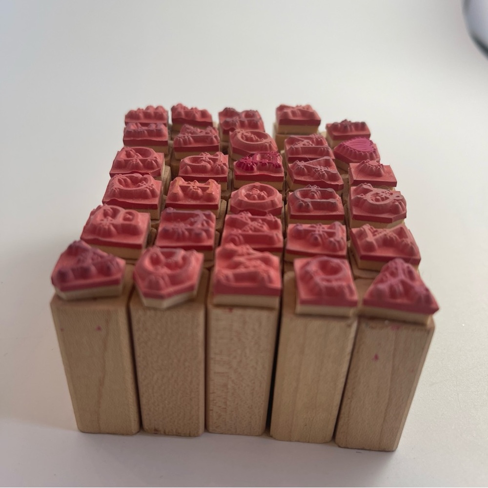 Rubber Alphabet Upper Case Stamps Set of 30 - Picture 7 of 12